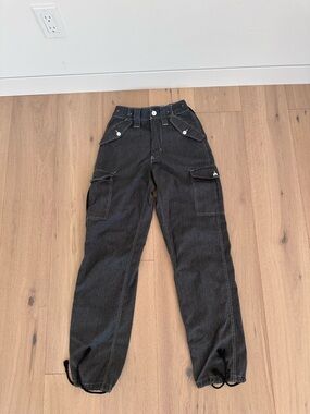 Cargo pants light denim -blueish black 00